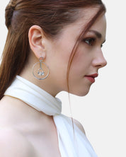 Infinite Hoop Earrings Topaz Silver